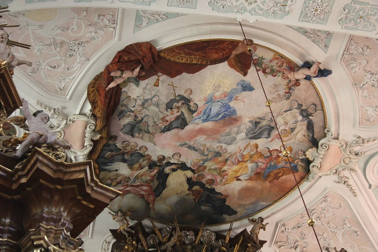 Bad Wörishofen, chiesa del monastero, affresco sopra l'altare